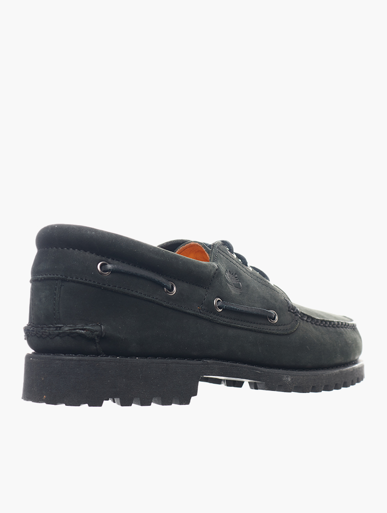 MyRunway | Shop Timberland Black 3-Eye Lug Handsewn Boat Shoes for